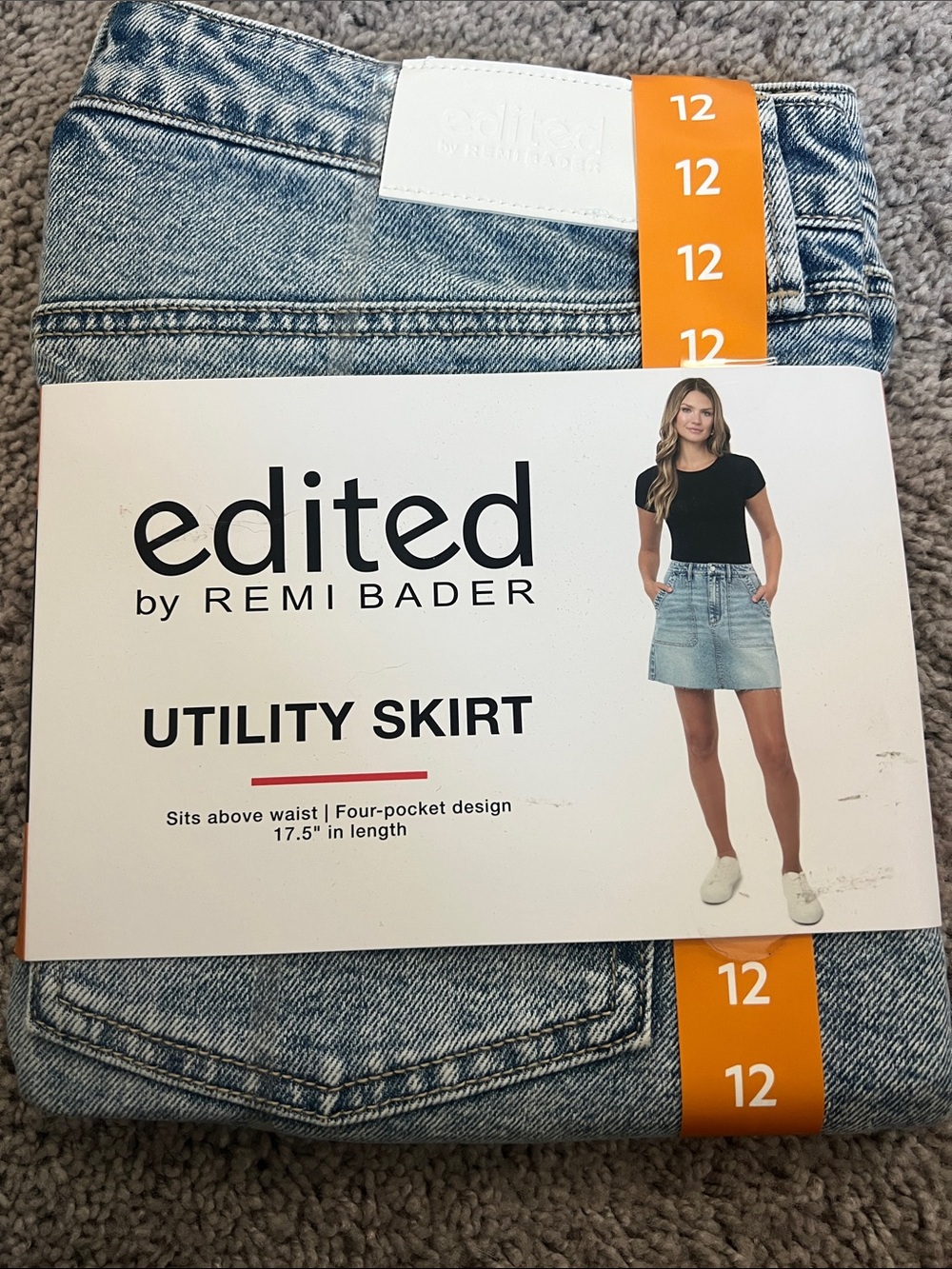 edited by Remi Bader Light Blue Denim Utility Mini Skirt